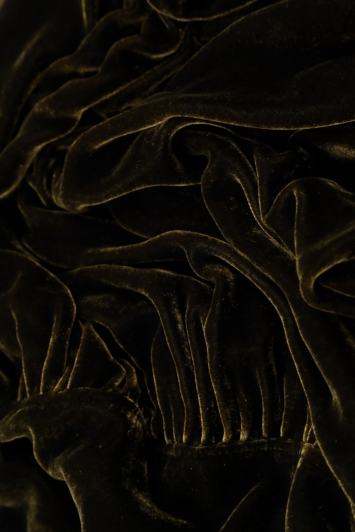 Taper Forest Mist Silk Velvet Trousers 4