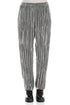 Long Taper Silver Crumpled Silk Velvet Trousers 1