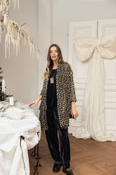 Long Taper Slate Blue Crumpled Silk Velvet Trousers 5