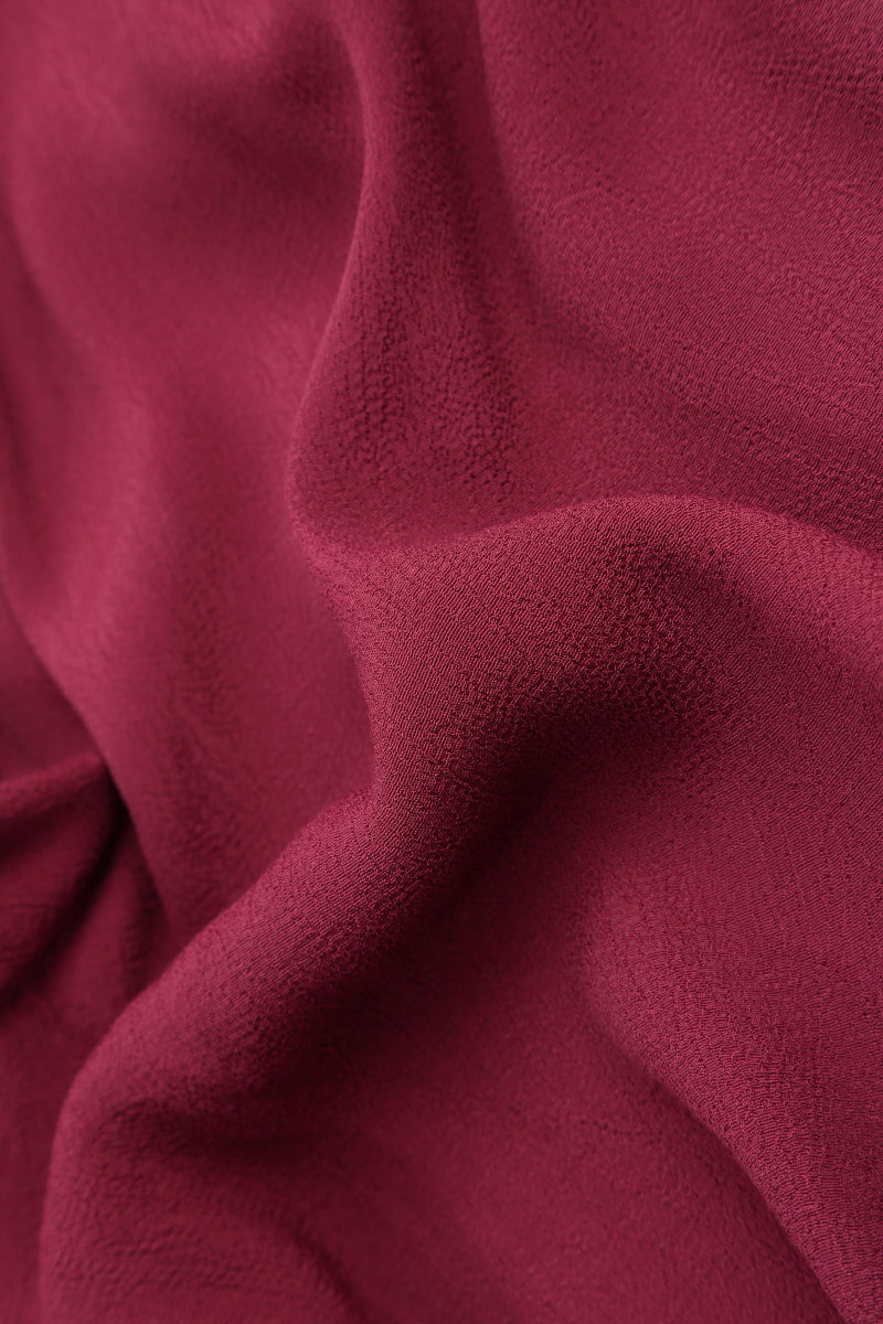 Long Tapered Claret Viscose Trousers