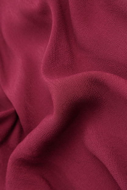 Long Tapered Claret Viscose Trousers