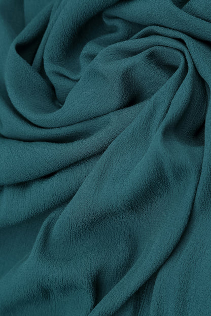 Long Tapered Deep Turquoise Viscose Trousers