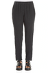 Long Tapered Graphite Linen Viscose Trousers 1