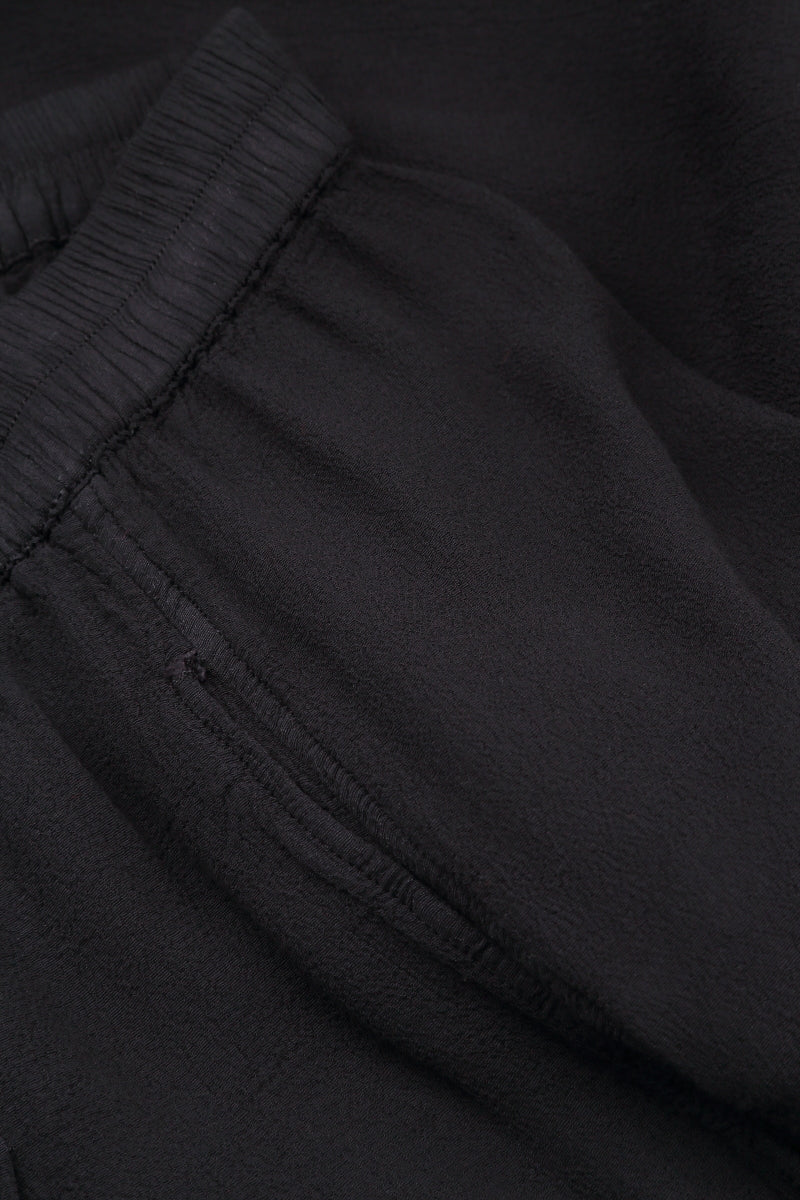 Long Tapered Graphite Viscose Trousers 4