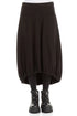 Longer Back Black Cotton Jersey Skirt 1