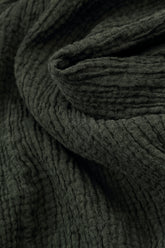 Longer Back Forest Mist Textured Linen Skirt 5