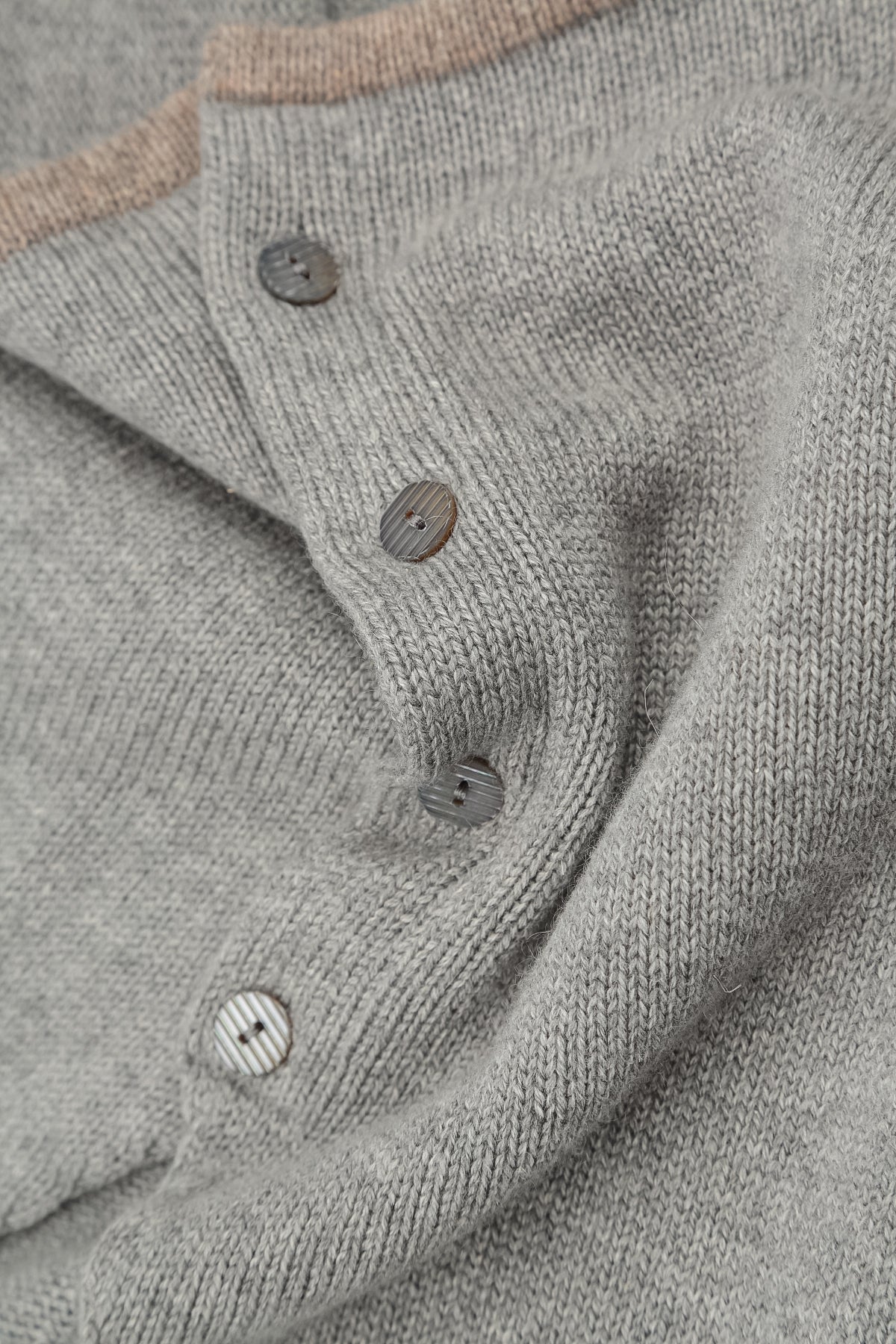 Longer Back Light Grey Cashmere Cardigan