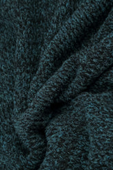 Longer Back Mélange Dark Teal Wool Cardigan 5