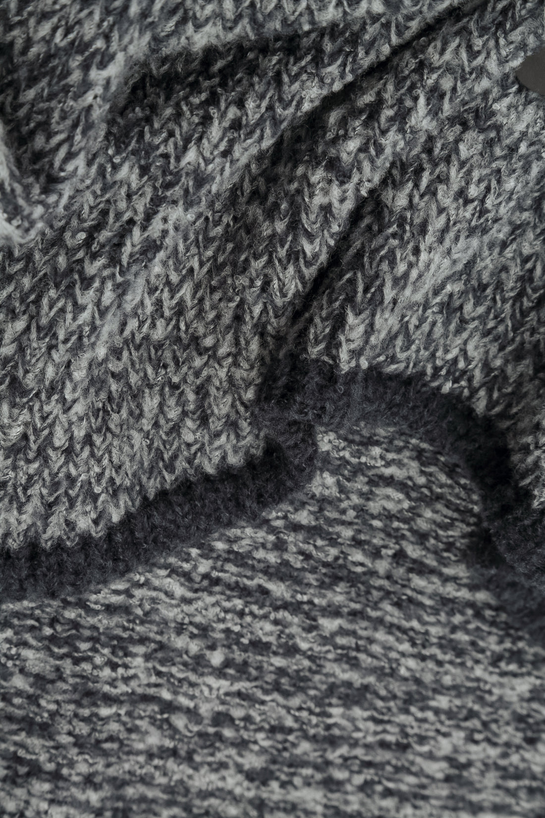 Longer Back Mélange Slate Grey Wool Cardigan 5