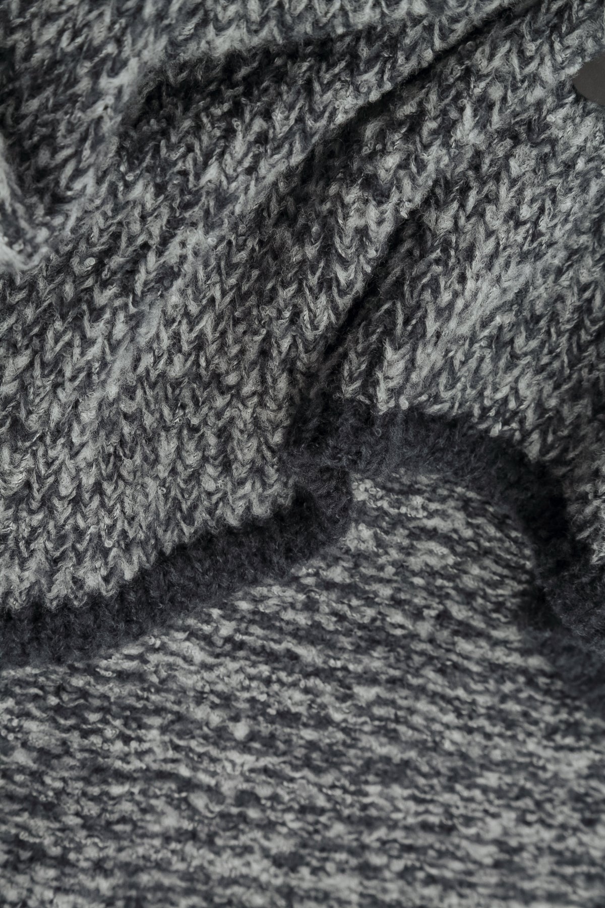 Longer Back Mélange Slate Grey Wool Cardigan 5