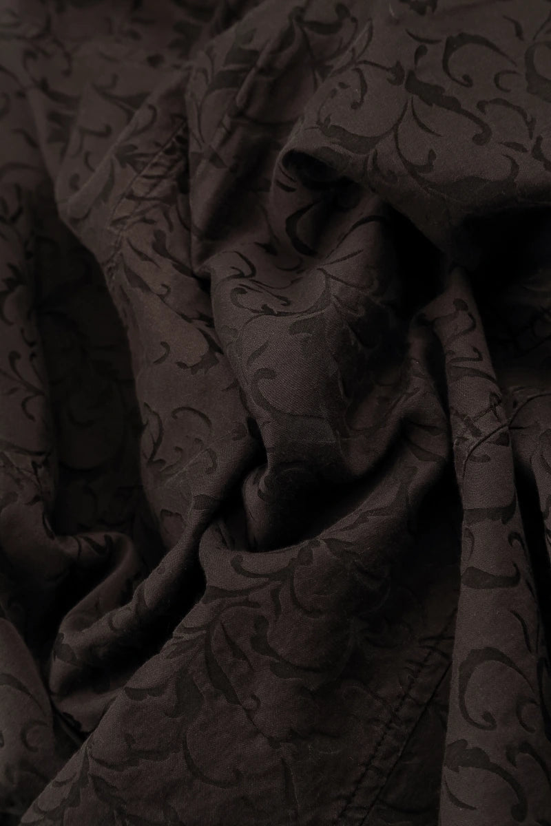 Longer Back Ornamented Forest Brown Silk Cotton Jacket 6