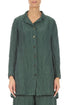 Longer Back Sage Crinkled Silk Linen Jacket 1