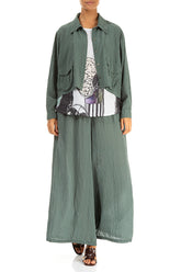 Longer Back Sleeveless Tumbled Stone Linen Top 5