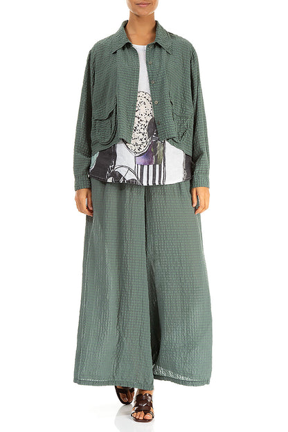 Longer Back Sleeveless Tumbled Stone Linen Top 5