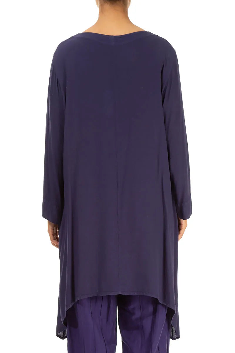 Longer Edge Amethyst Viscose Tunic 2