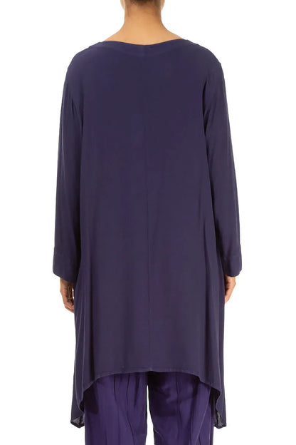 Longer Edge Amethyst Viscose Tunic 2