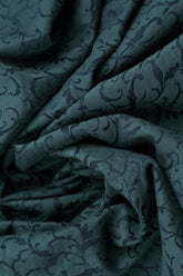 Longer Sides Ornamented Dark Teal Silk Cotton Tunic 5