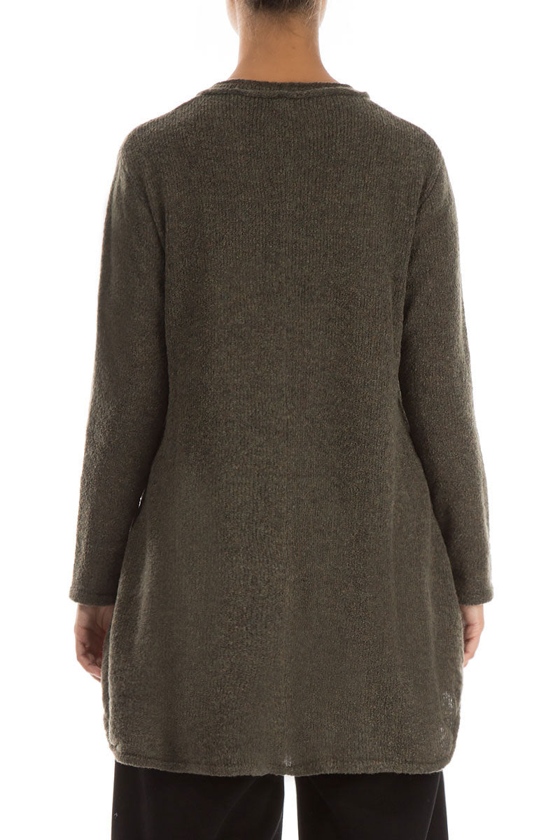 Loose Cosy Khaki Wool Sweater