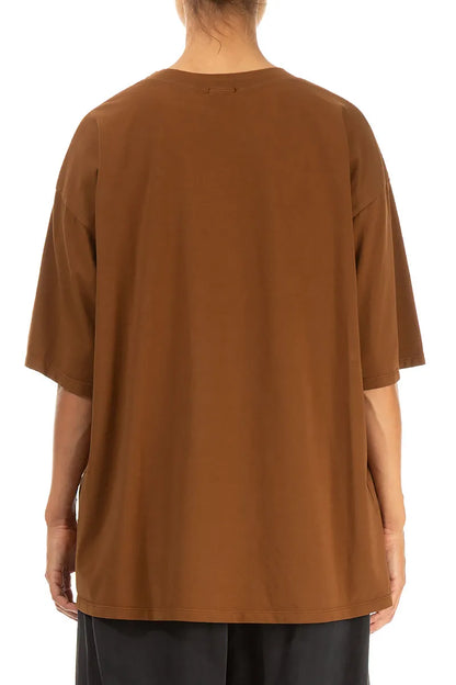 Loose Aged Copper Cotton Blouse 2