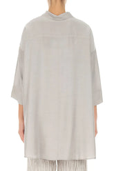 Loose Beige Silk Bamboo Shirt 2