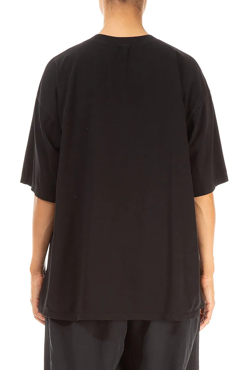 Loose Black Cotton Blouse 2