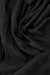 Loose Black Dotty Silk Cotton Trousers 4