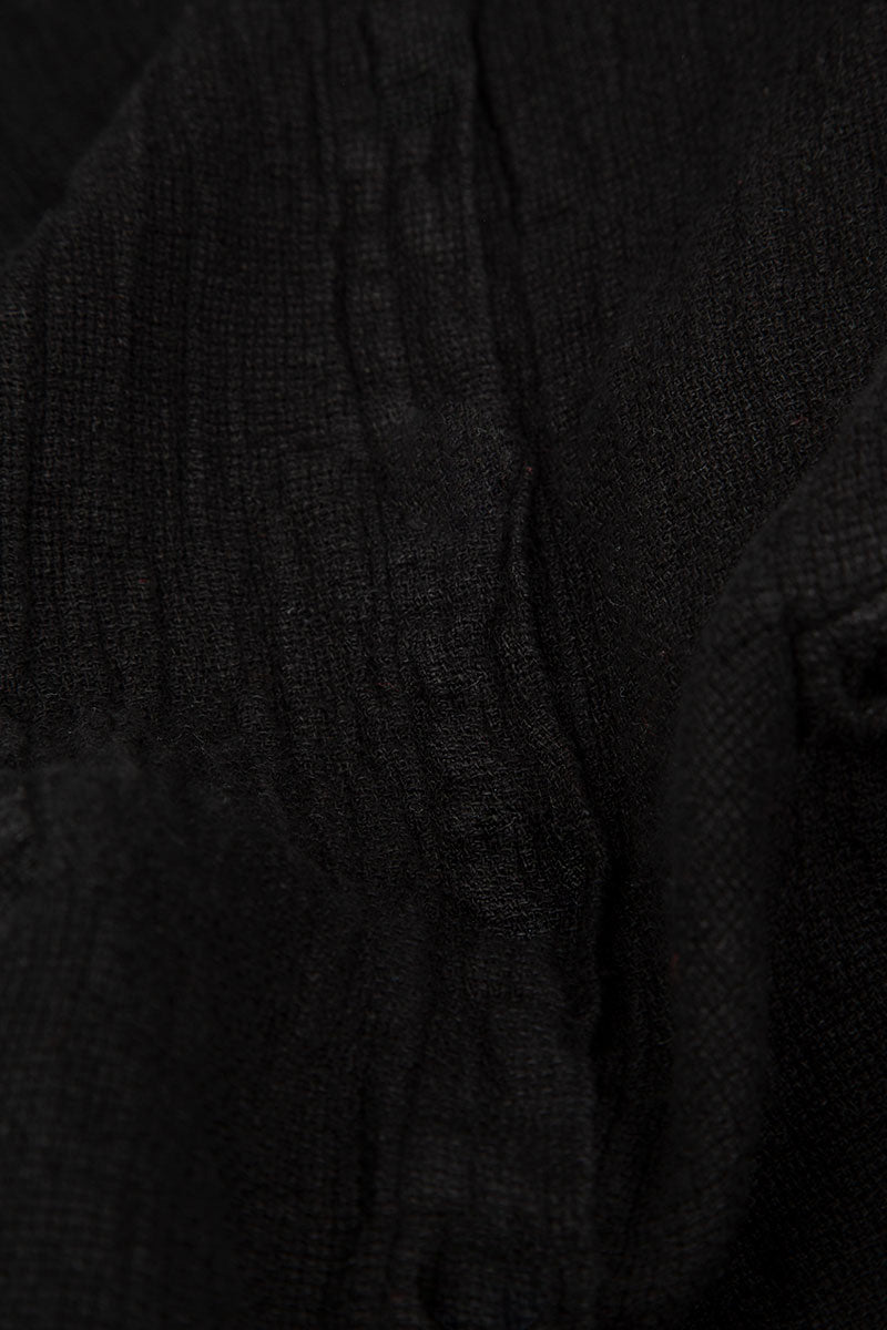 Loose Black Linen Shirt