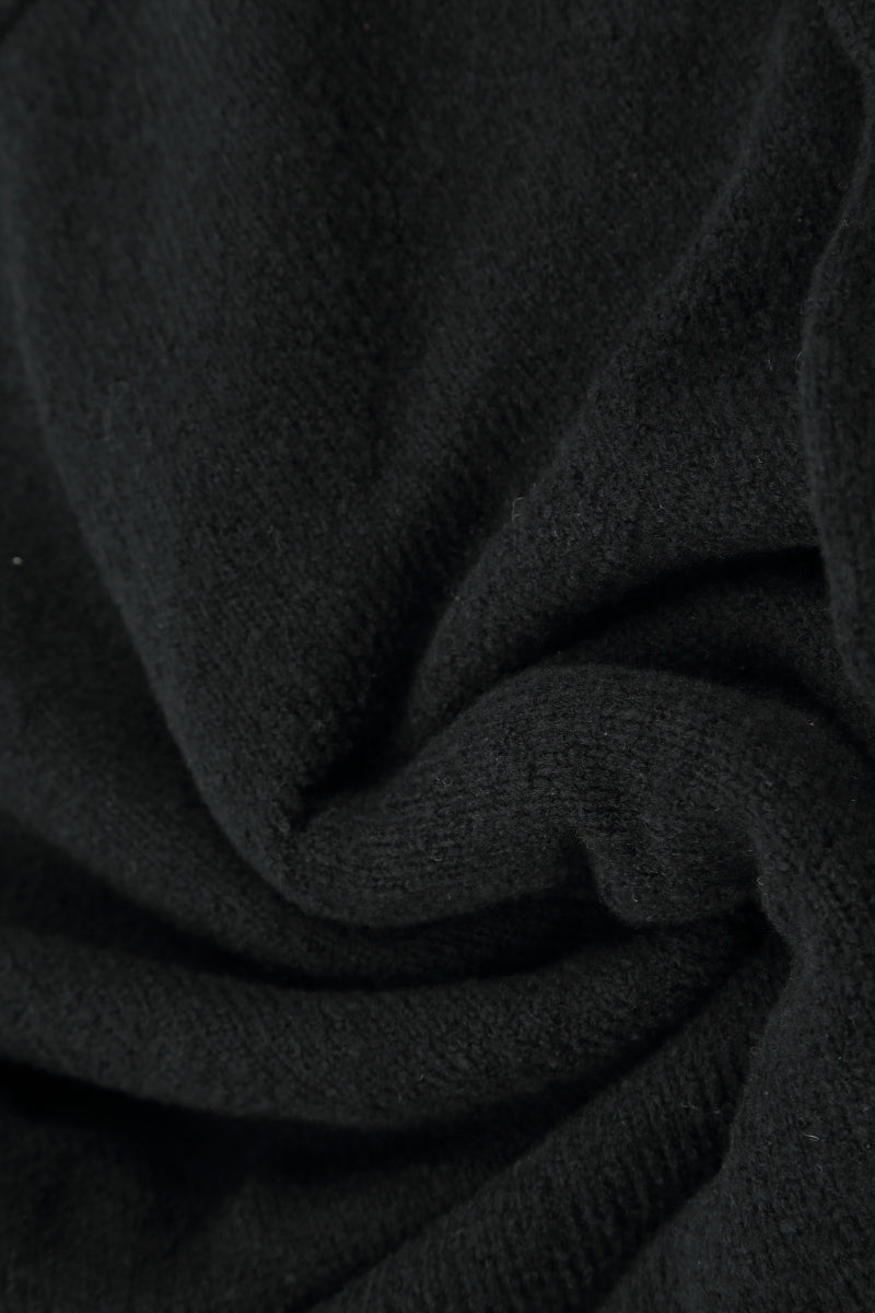 Loose Black Wool Dress 5