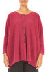 Loose Boxy Berry Rose Wool Cardigan 1