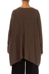 Loose Boxy Brown Wool Cardigan 2
