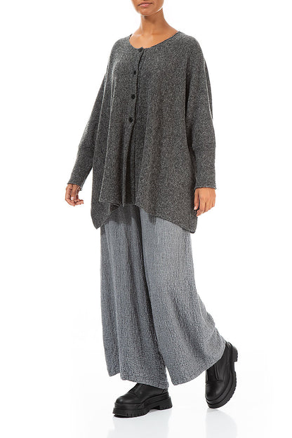 Loose Boxy Grey Wool Cardigan 4