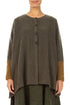 Loose Boxy Khaki Mustard Wool Cardigan 1