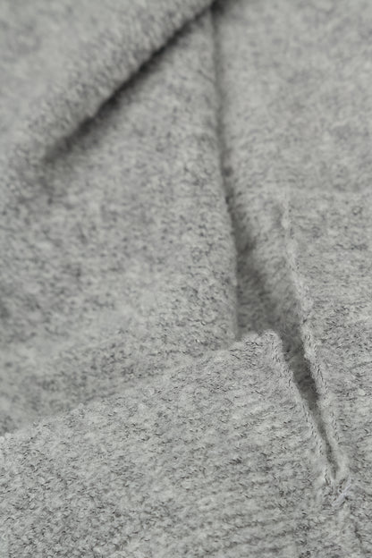 Loose Boxy Light Grey Wool Cardigan