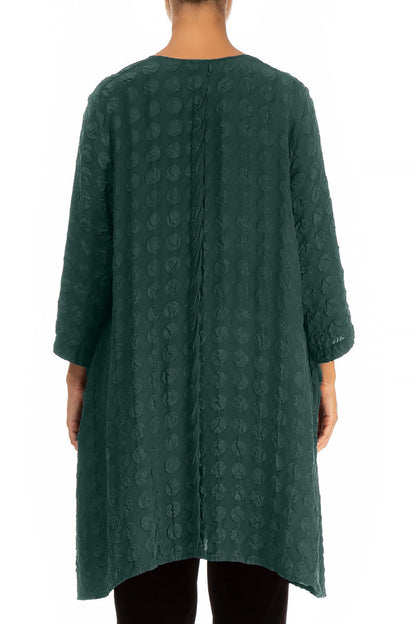 Loose Bubble Peacock Silk Tunic 2