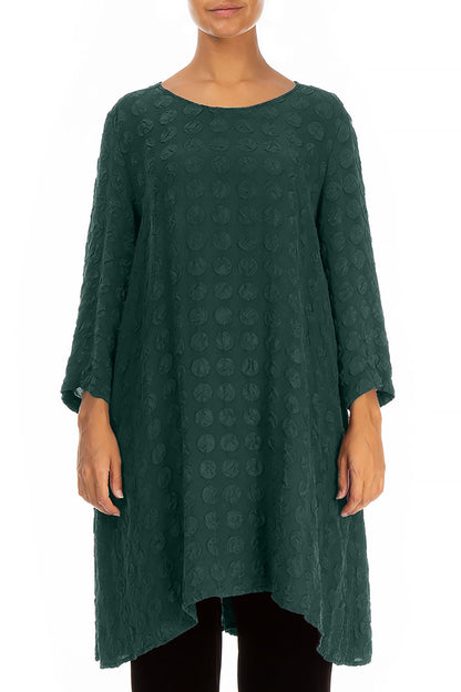 Loose Bubble Peacock Silk Tunic 1