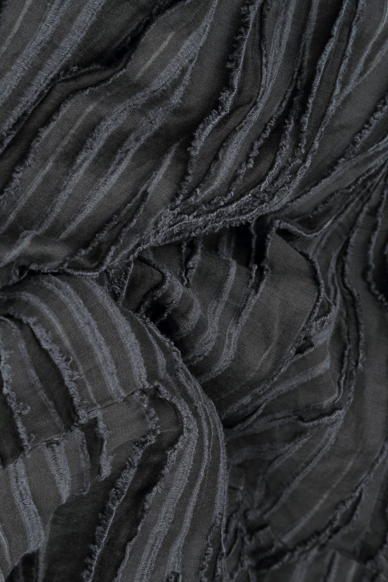 Loose Charcoal Fray Weave Shirt 5