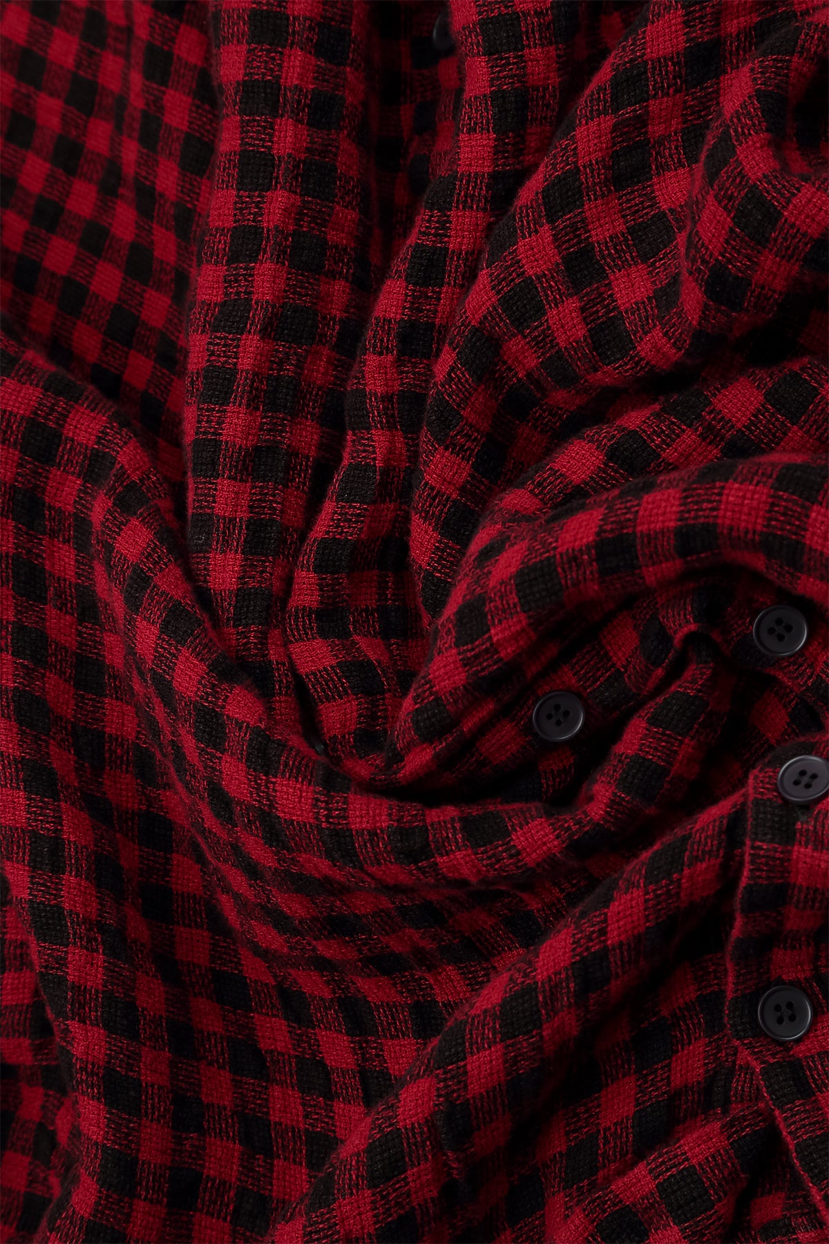 Loose Red Check Linen Trousers