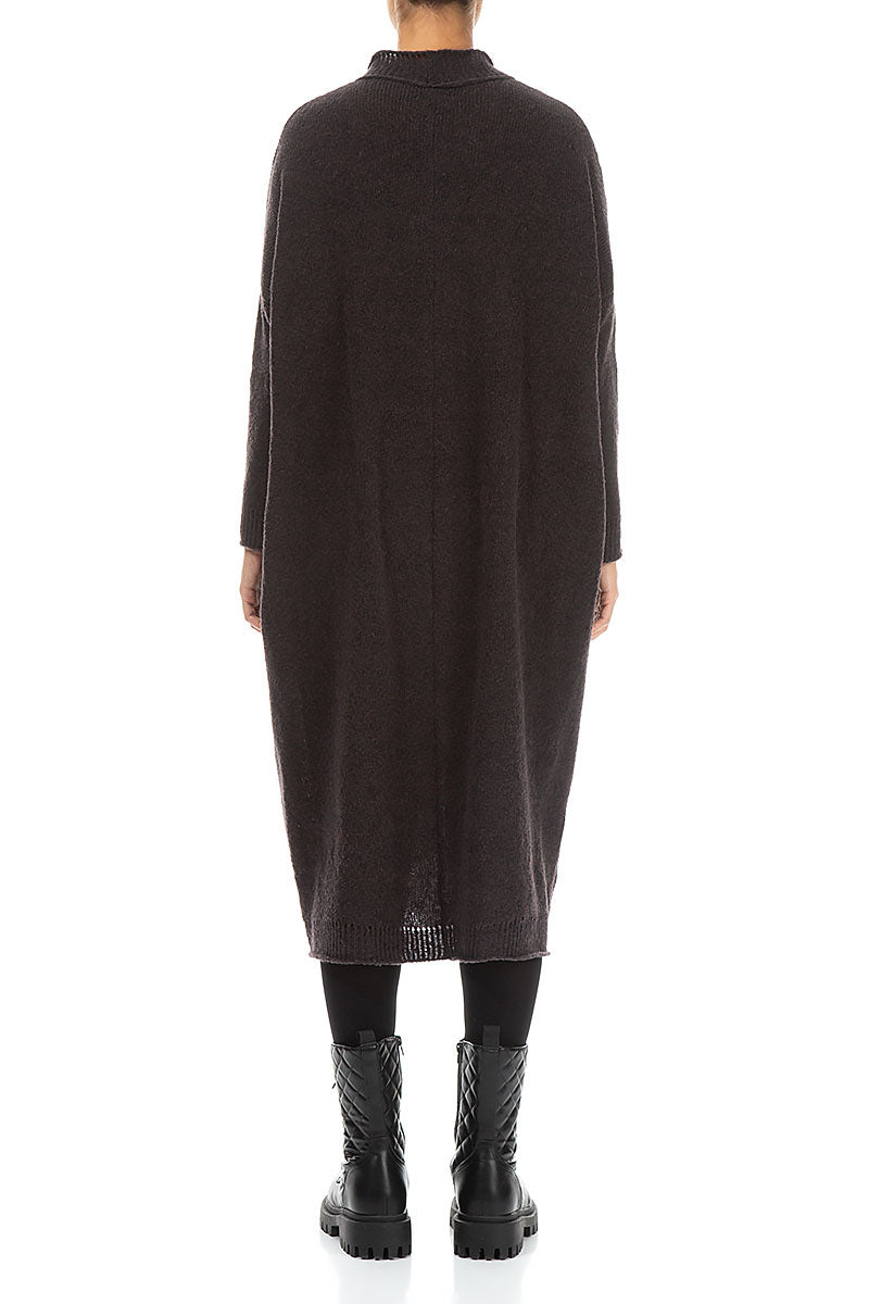 Loose Chocolate Wool Dress