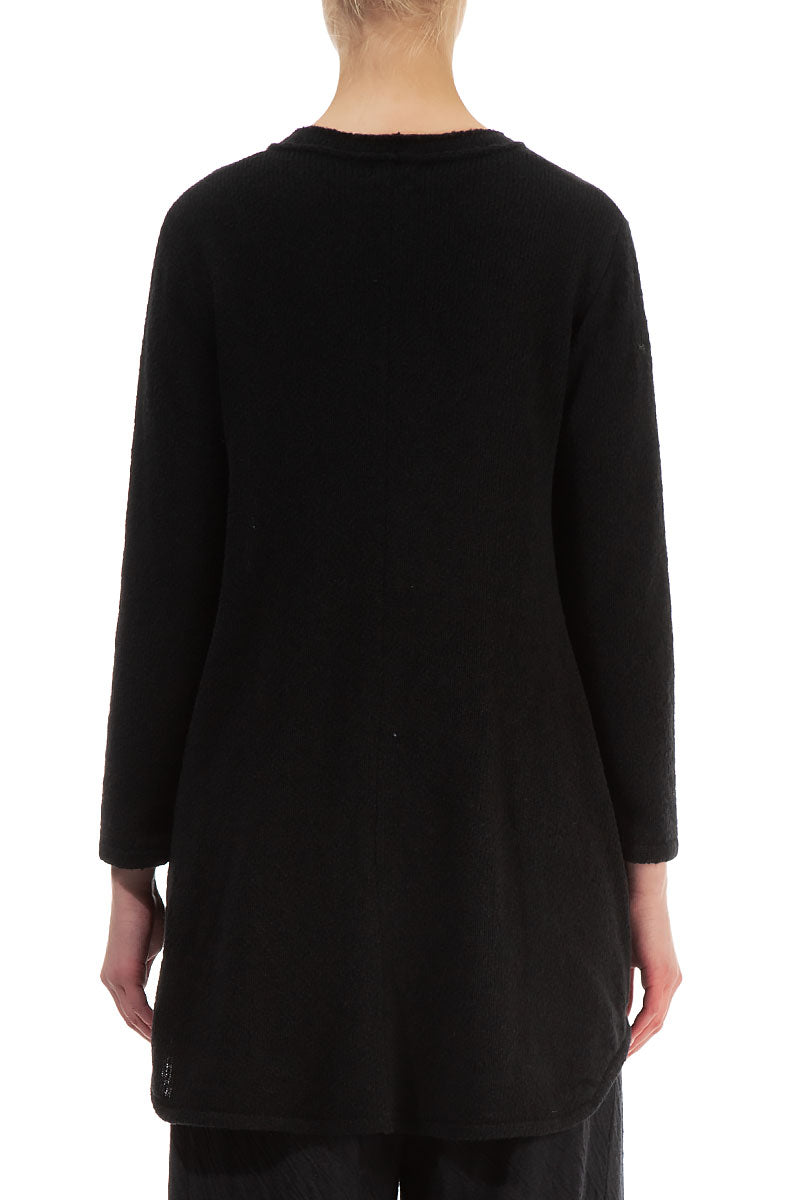 Loose Cosy Black Wool Sweater