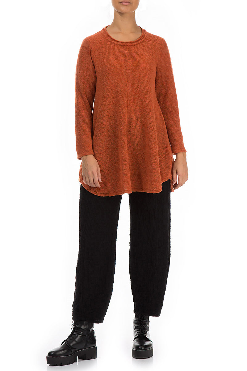 Loose Cosy Burnt Orange Wool Sweater