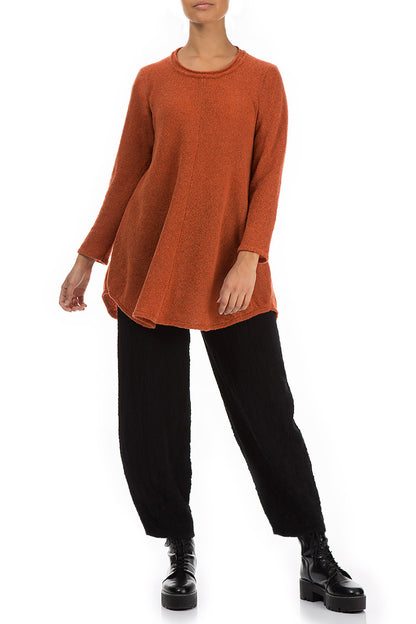 Loose Cosy Burnt Orange Wool Sweater