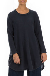 Loose Cosy Dark Navy Wool Sweater 3