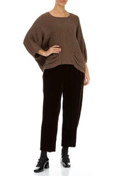 Loose Crinkled Aged Copper Silk Blouse 4