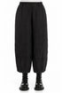 Loose Crinkled Black Silk Linen Trousers 1