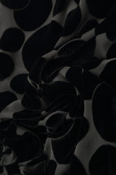Loose Devoré Bubbles Black Silk Velvet Dress 5