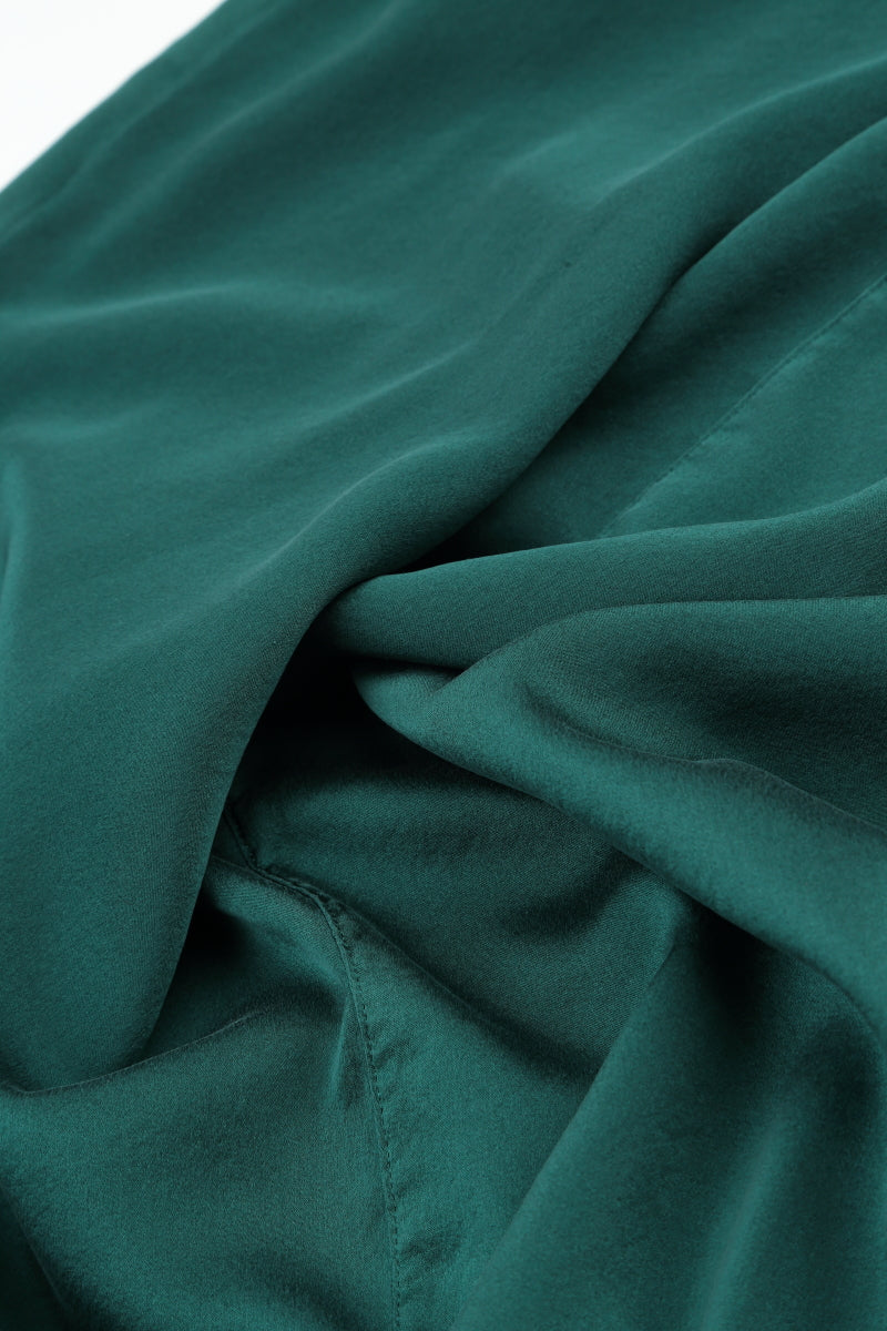 Loose Emerald Silk Tunic