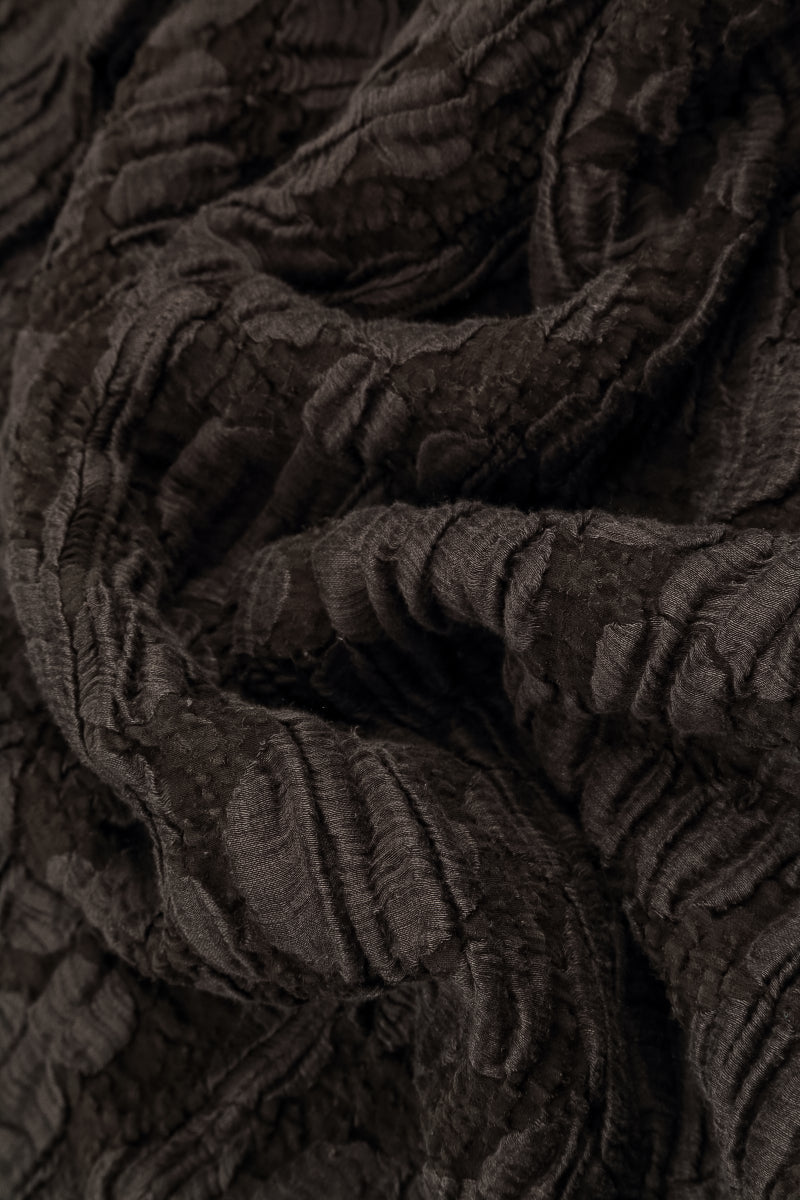 Loose Forest Brown Circle Silk Linen Trousers 5