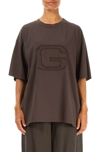 Loose Forest Brown Cotton Blouse 1