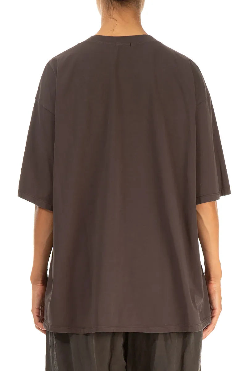 Loose Forest Brown Cotton Blouse 2