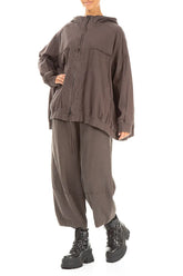 Loose Forest Brown Cotton Jacket 4